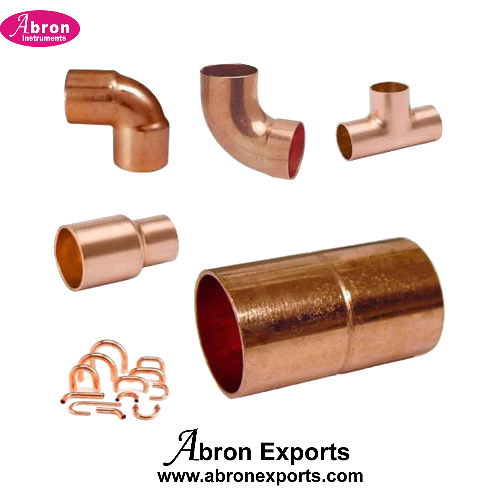 Medical gas Pipe Line spare copper Elboo Tee Cupler Reducer set 15mm or 22mm copper Pack of 100 each Abron ABM-1121PK15 
